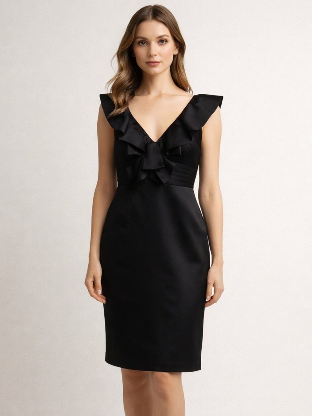J. Crew Cocktail Ruffle Dress Size 12 Black